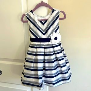 Jona Michelle 2t Blue Stripe Dress